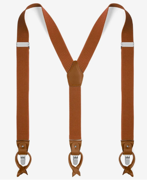 brown suspenders